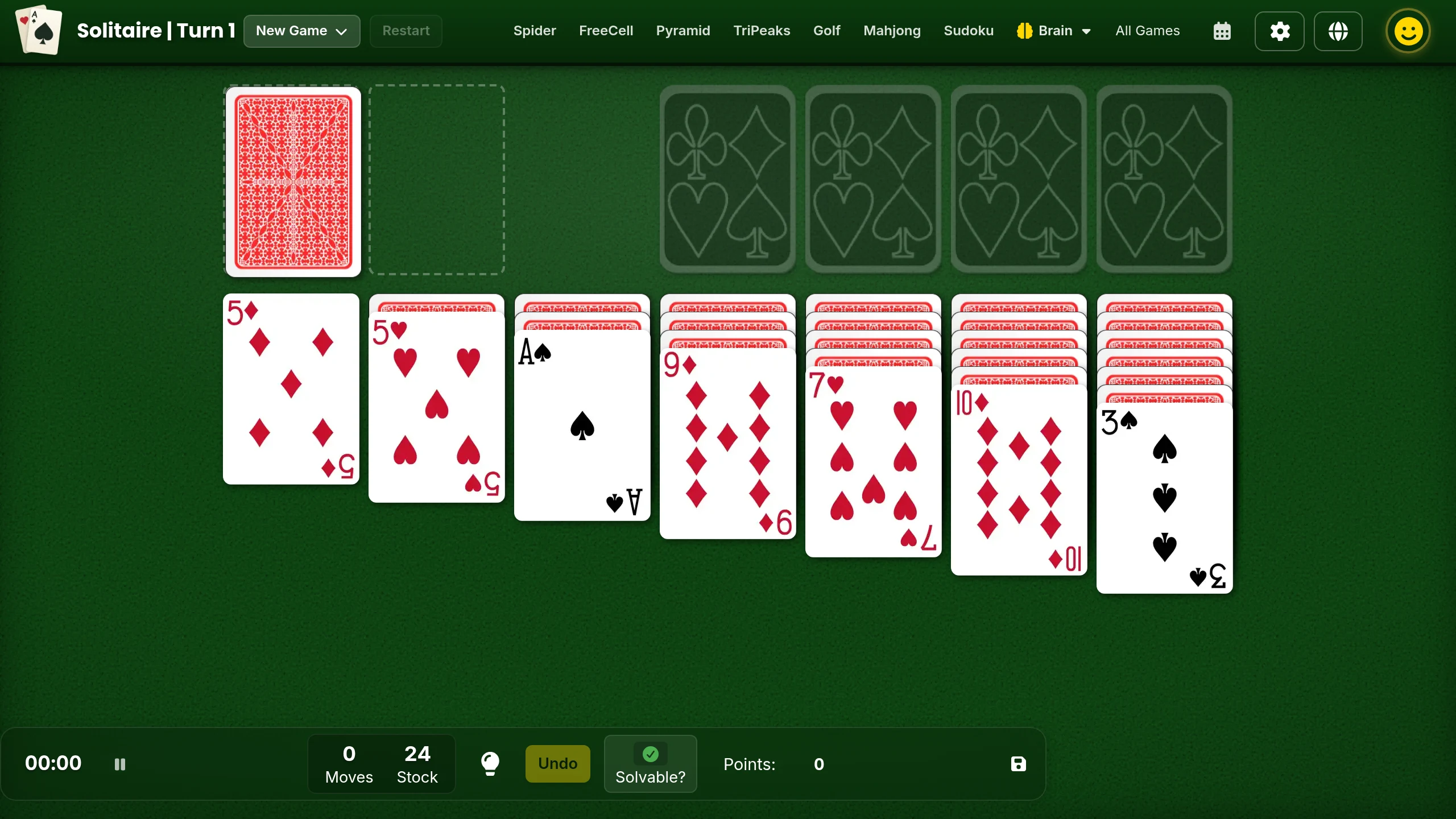 TrySolitaire - Solitaire, Mahjong, Sudoku and more screenshot